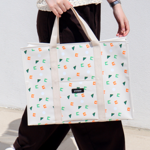 친환경 피크에코 지퍼사각백