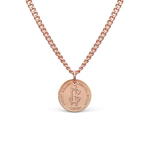 Nordic Gold Coin Antibacterial Necklace_Rose Gold