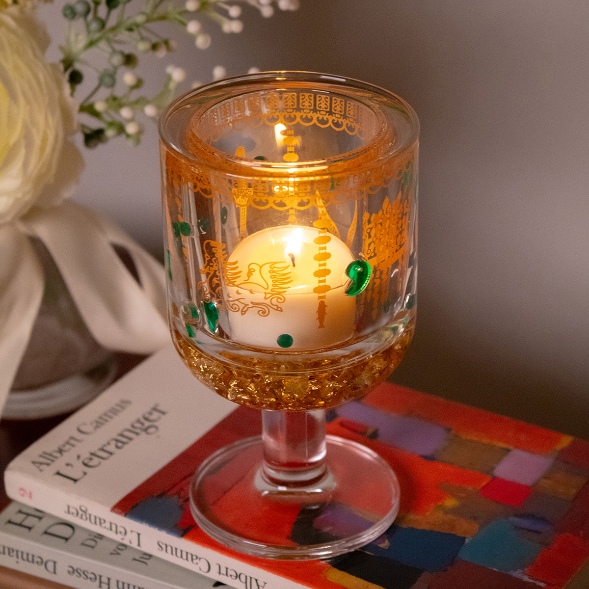 Golden City Candle Holder
