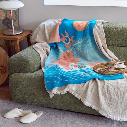 Jumping carp Blanket