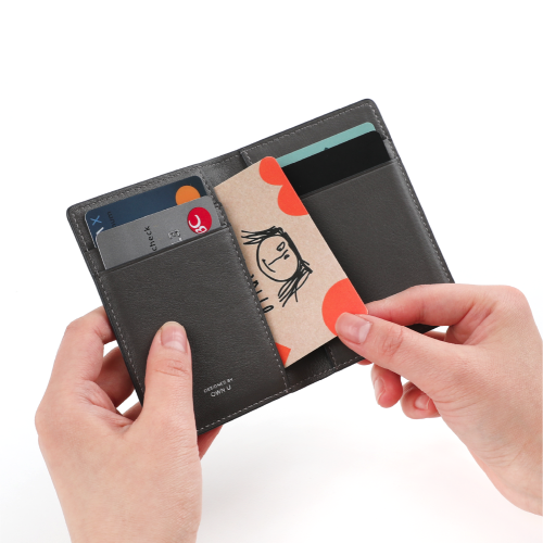 [오운유] 업사이클링 가죽 바이폴드월렛