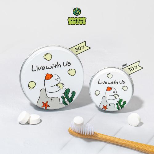 동그라미 고체 치약