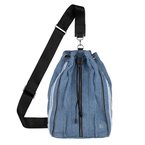[오웬 데님 지퍼 슬링백]